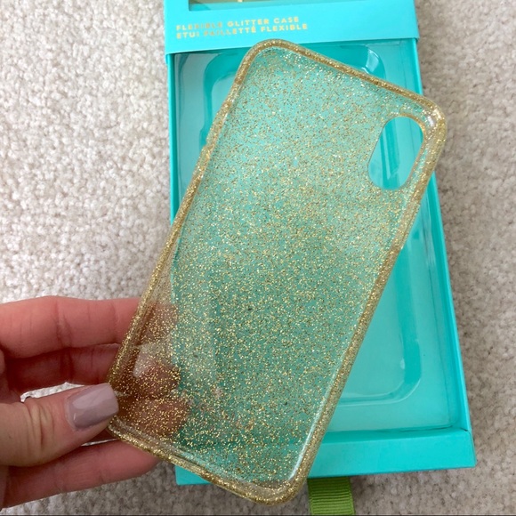 Kate Spade iPhone 10 (x) gold glitter case - Picture 4 of 6